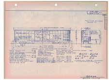 Vint. 1960s Milwaukee Road Railroad Blue Print Page 100 Ton Box Car 4074