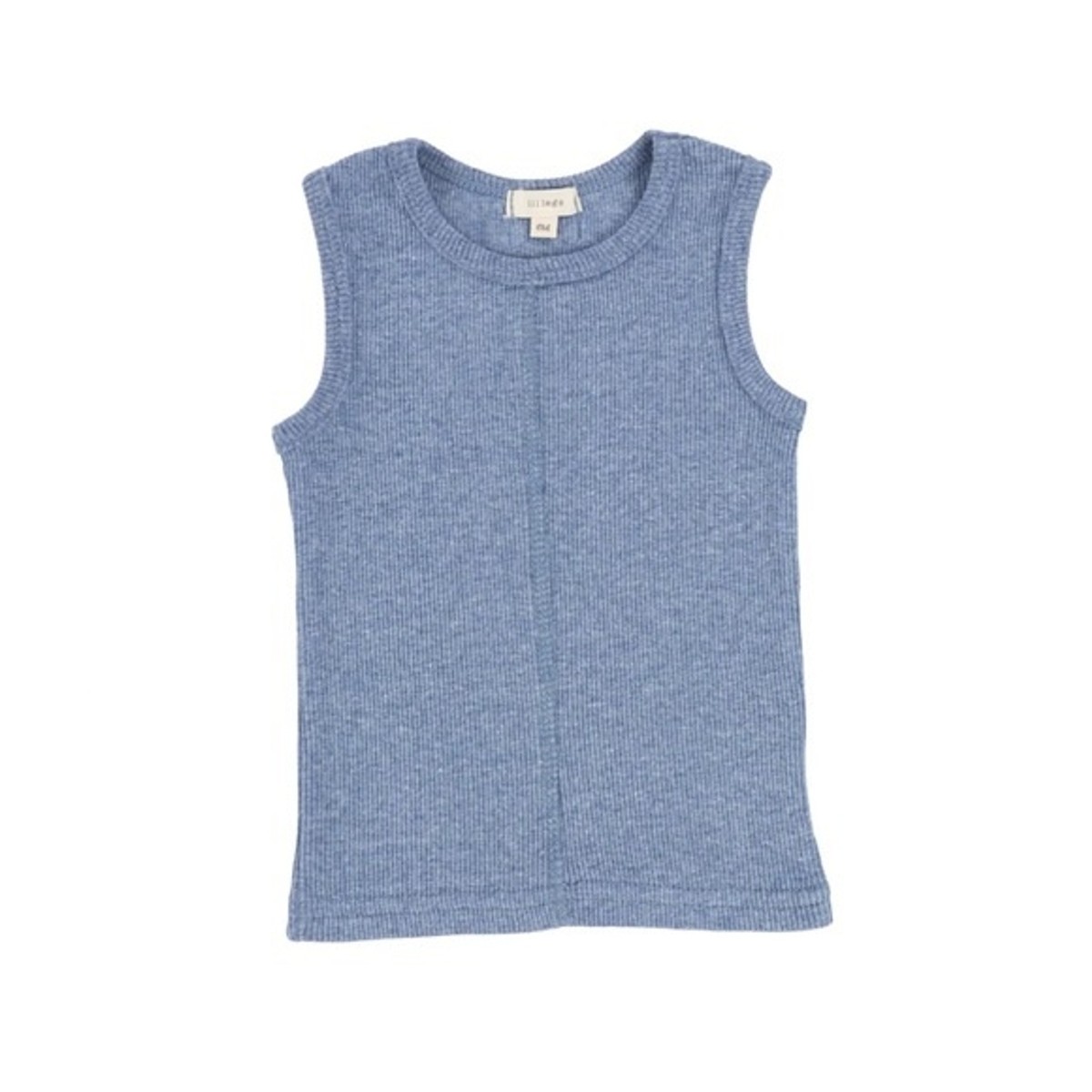 NWT Lil Legs Ribbed Heather Blue Stitched Tank