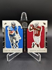 2015 Crown Royale Dual Silhouettes /99 David Johnson Ameer Abdullah RC Worn