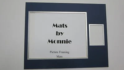 Picture Framing Mat 11x14 for 8x10 photo and sports card Cowboys blue silver #28