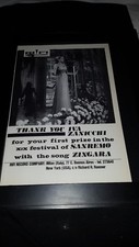 Iva Zanicchi Zingara Rare Original Promo Poster Ad Framed!