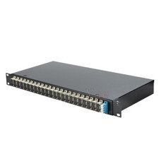 24 Port Rack Mount Fiber Termination Box Patch Panel ODF 48 Cores SC MM Frame