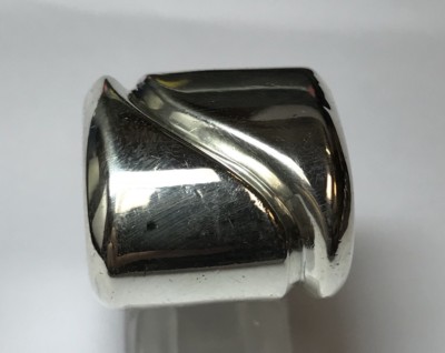 GROSSER UNISEX MODERNER STIL STERLINGSILBER RING EINZIGARTIG MOMA DAMEN HERREN GRÖSSE 6,5