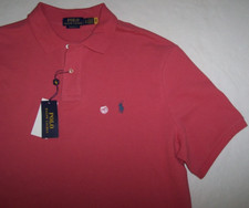 NWT Polo Ralph Lauren SOLID PINK Mesh Shirt Men's Classic Fit XL NAVY BLUE PONY