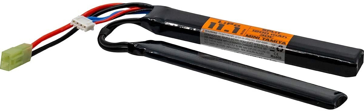 Valken 11.1V 1200mAh 30C Saddle Lipo Battery - New - Airsoft Lipo Battery