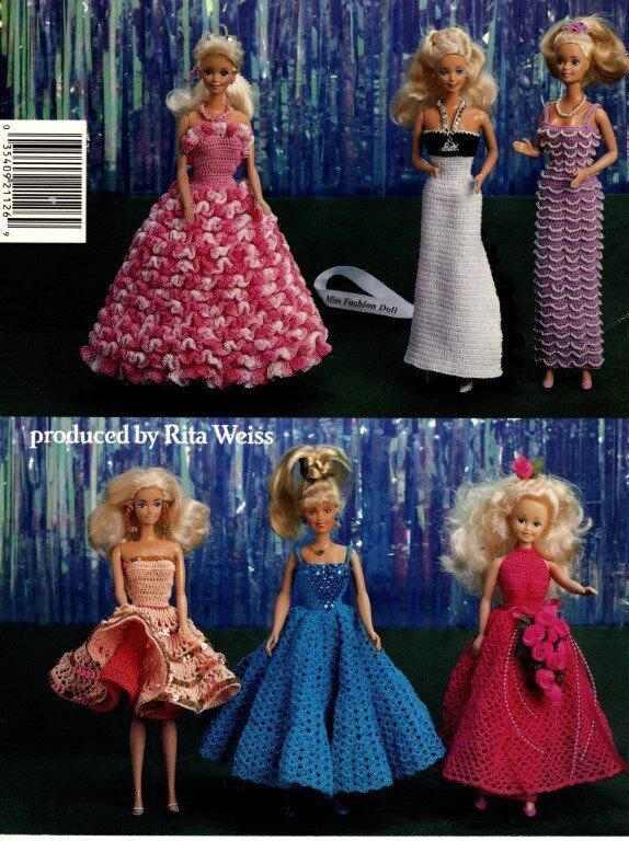 VINTAGE ASN FASHION DOLL BEAUTY CONTEST IN THREAD CROCHET 6 DESIGNS - Image 2 of 2