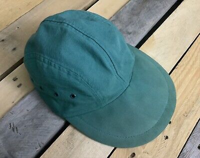 Vintage LL Bean Long Brim 4 Panel Cap Green Hat Cap Fishing