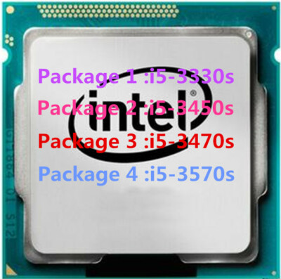 Intel Core i5-3330S i5-3450S i5-3470S i5-3570S CPU Quad-Core LGA1155 Processors