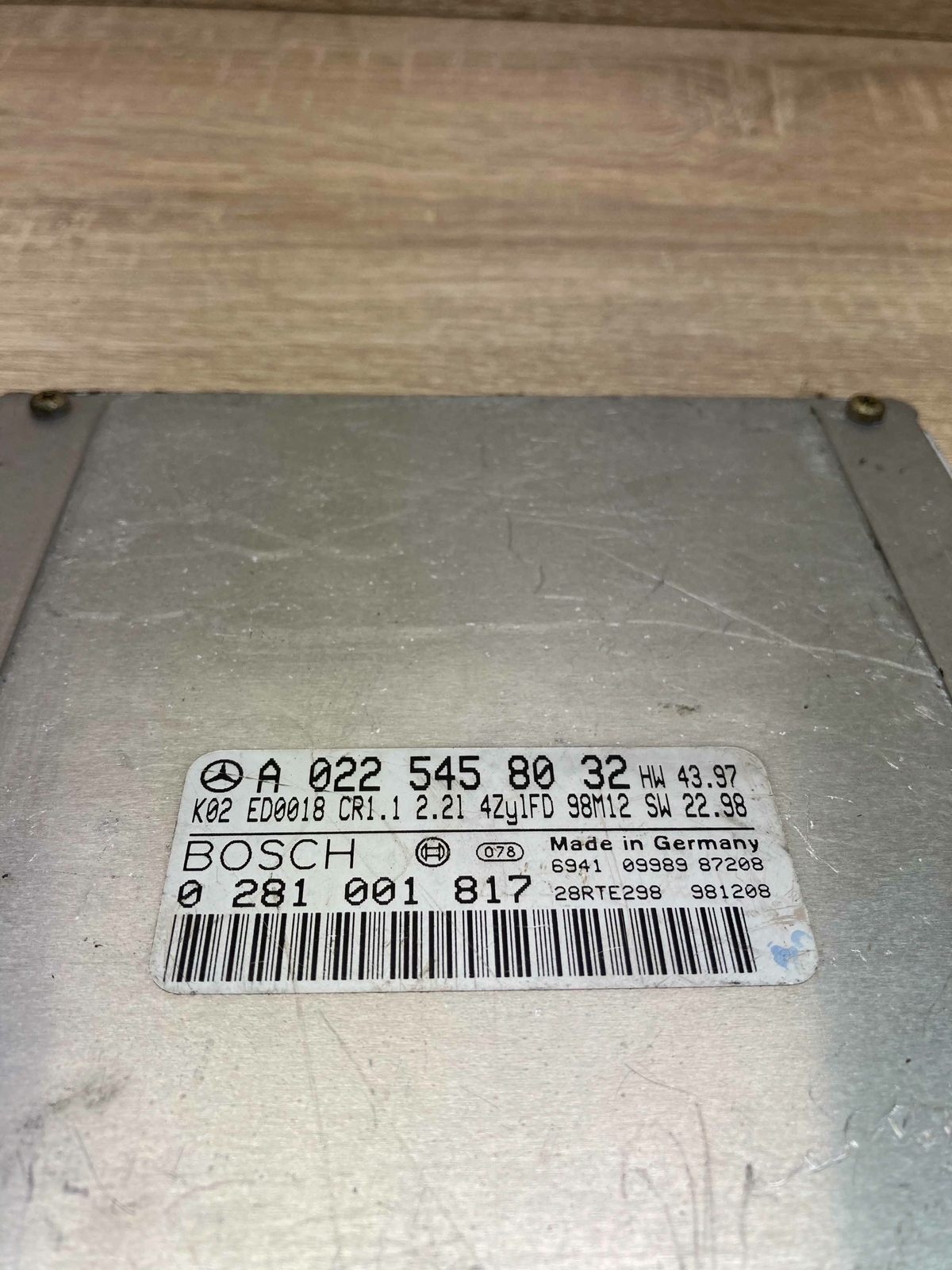 A0225458032 0281001817 MERCEDES BENZ Motor ECU Engine Module Unit 