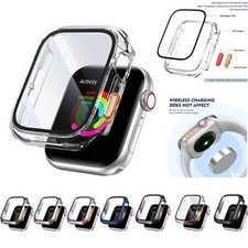 Full Coverage Hard Case Tempered Glass Film fr iWatch Series Ultra 10 1 38/49mm