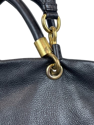 Marc By Marc Jacobs Umhängetasche schwarz Leder mit goldenen Beschlägen - Bild 7 von 18