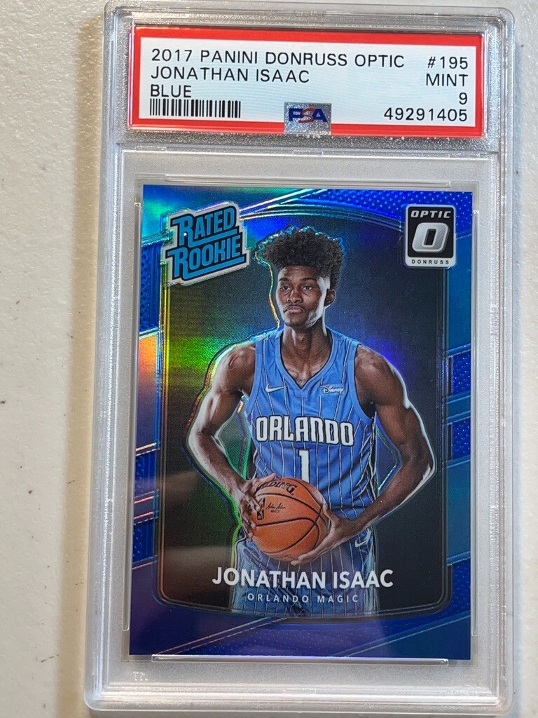Jonathan Isaac PSA 9 2017-18 Panini Donuruss Optic /49 Blue Rated Rookie RC #195