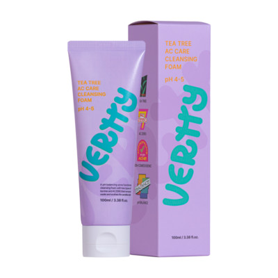 VERTTY TEA TREE AC CARE CLEANSING FOAM 100ml / 3.38 fl. oz. pH4~5 Removal Waste
