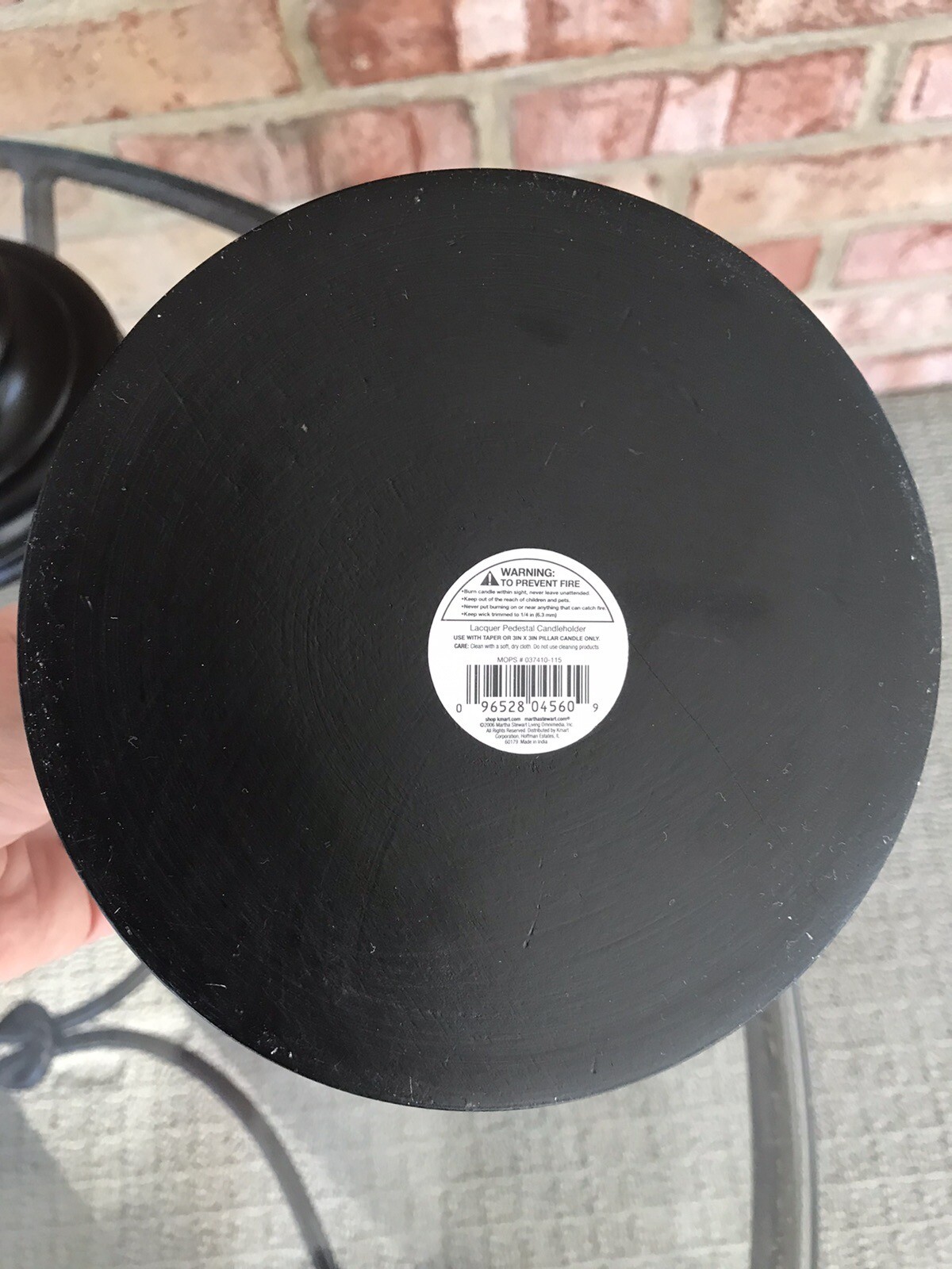 LOT of 3 Wooden Matte Black Farmhouse Candle Holders for Pillar Candles