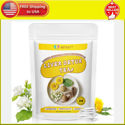 24 Bags Liver Cleanse Detox Support Liver Detox Tea Herbal Kidney and Pancrea US