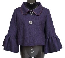 Rinascimento Women's Felted Wool Jacket Purple Size S