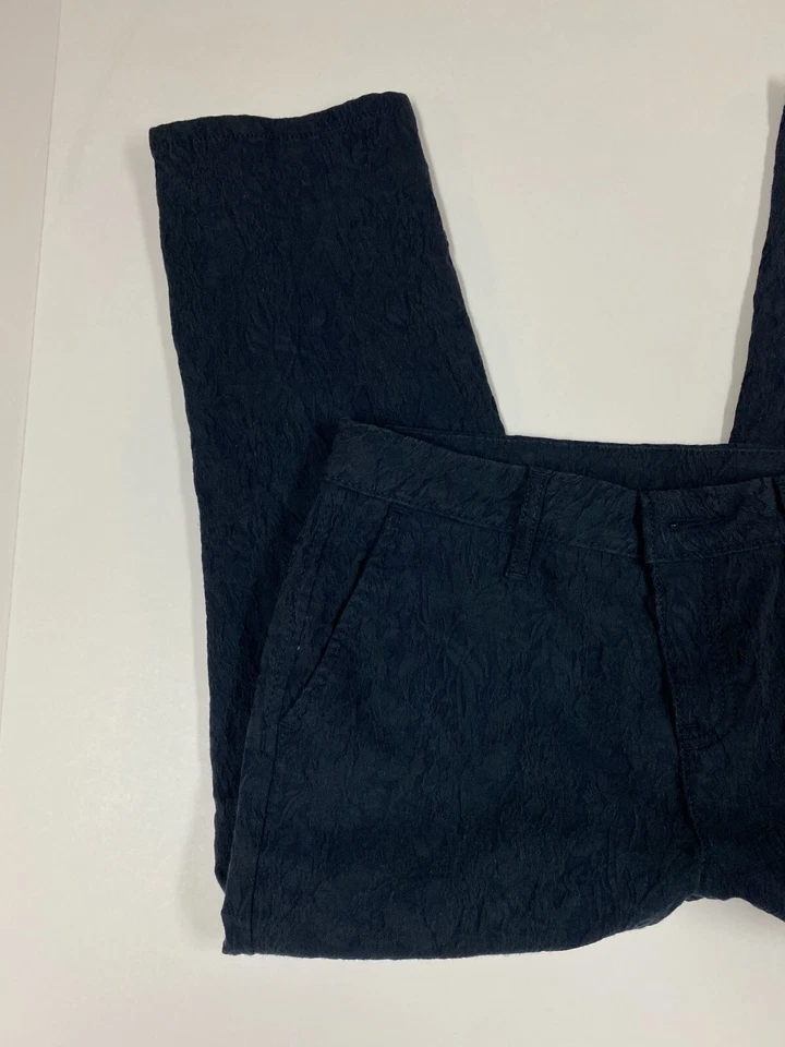 Simply Vera Wang Pants 6 womens blue floral straight chino classic - Image 4 of 4