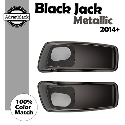 Black Jack Metallic 6x9 Saddlebag Speaker Lids Audio Cover For Harley Touring