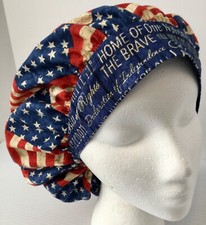 Patriotic Medium Scrub Cap Medical Bouffant Surgery Hat Chef Dental Veterinarian