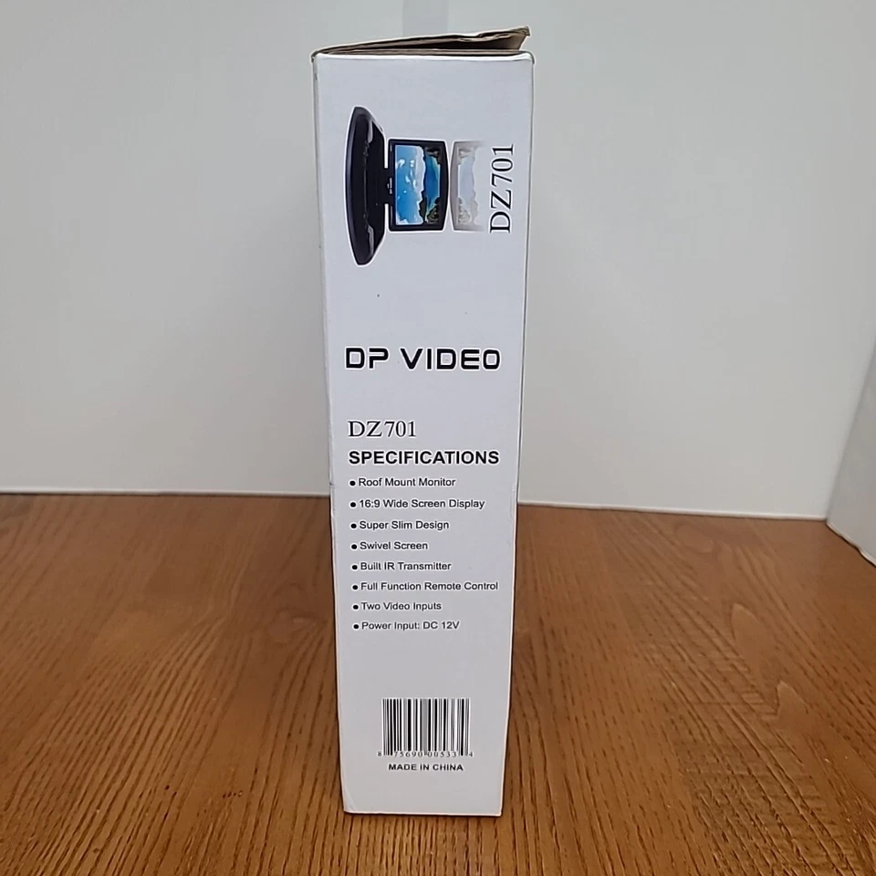 DP VIDEO DZ701 7" Wide Screen Overhead Monitor With Built In IR  - Image 4 of 4