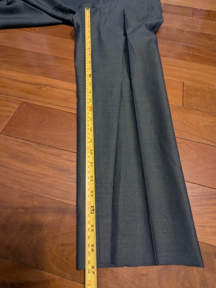 vtg Side Tab Dress Pants Trousers Green Wool Gabardine sanforized 28x27 To 32x27 - Image 4 of 4