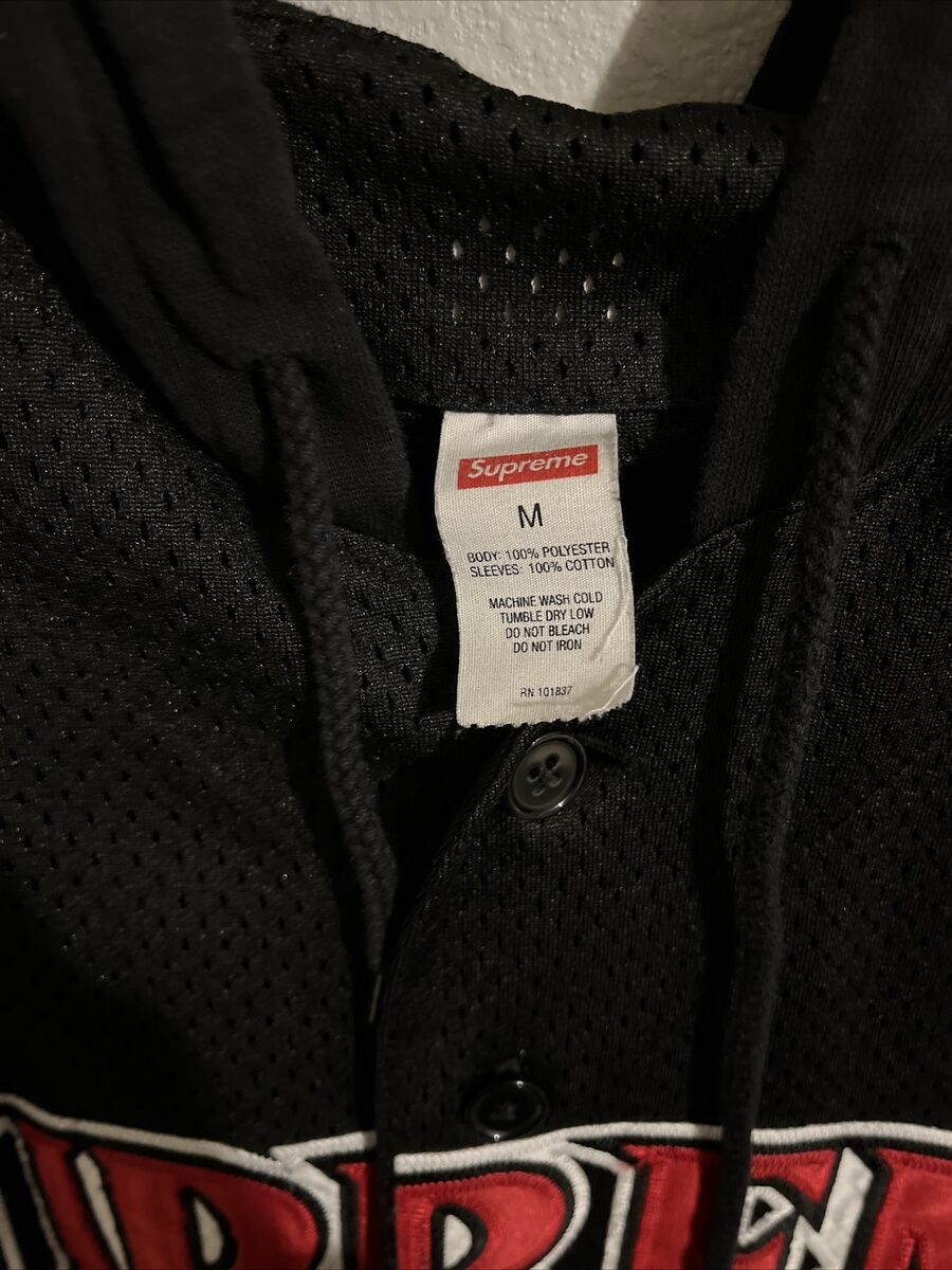 Supreme SS20 Mesh Hooded L/S Baseball Jersey Size Medium Supreme SS20 Mesh Hooded L/S Baseball Jersey Size Medium