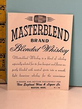 Vintage Masterblend  Blended Whiskey New Engl...