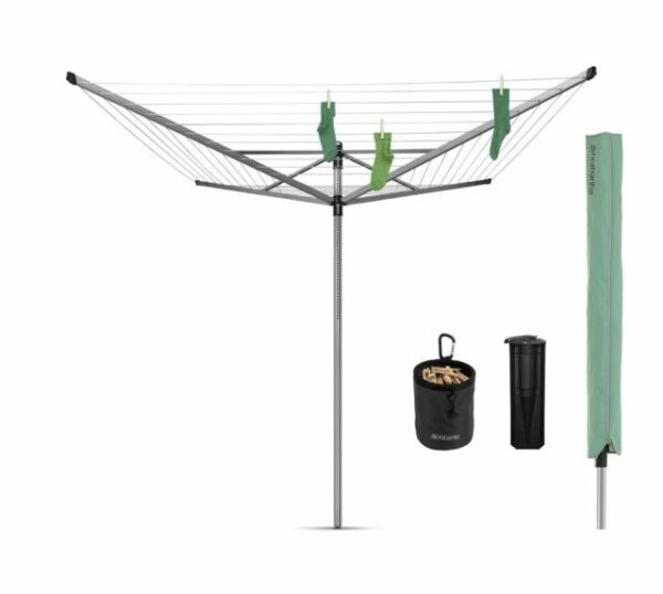 langzaam bunker zoete smaak Brabantia Rotary 60m Lift-O-Matic Advance Washing Line with 4 Arms for sale  online | eBay