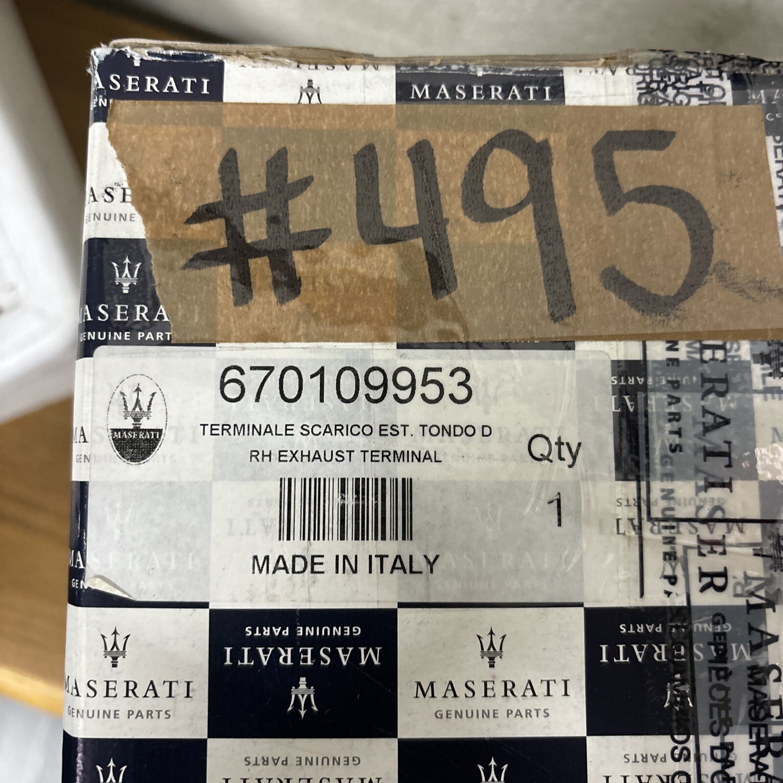 2018-24 Maserati Levante right exhaust terminal PART#670109953 OEM NEW #495