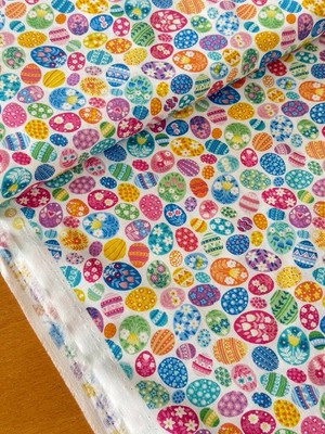 Makower Patchworkstoff HELLO SPRING Stoff Eier Osterei Ostereier Frühling Ostern