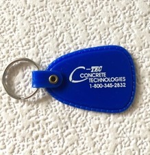 Vintage Keychain TEC CONCRETE TECHNOLOGIES Key Fob Ring MADE IN USA