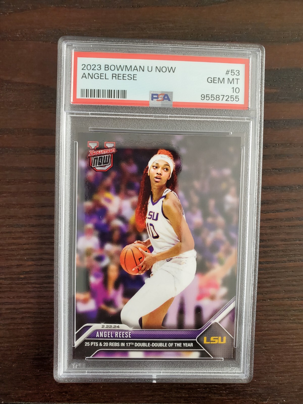 Angel Reese 2023-24 Bowman University Now #53 Rookie RC PSA 10 Gem Mint QTY