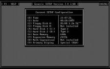 BOOTABLE GSETUP (IBM AT 5170) 286 BIOS SETUP ...