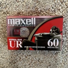 Maxell UR60 Normal Bias Audio Cassette New Sealed 