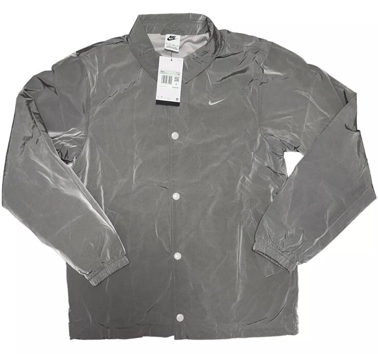 Men's Nike Sportswear Coaches Jacket Windbreaker Grey Iron DQ5005