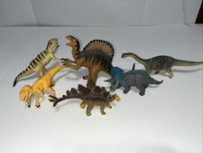 Lot of 6 Dinosaur Figures Carnegie, Safari, spinosaurus, raptor, stegosaur