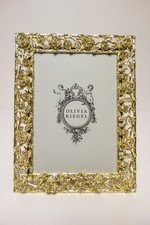 OLIVIA RIEGEL Crystal "Gold Ellarose" 5x7 Photo Frame New in Box
