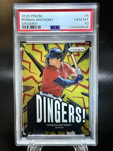 2025 Panini Prizm - Roman Anthony Dingers! RC PSA 10 Gem Mt # 5