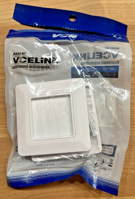 2x VCE/VCELINK Brush Wall Plate Kabeldurchführung mit Bürste weiß unbenutzt