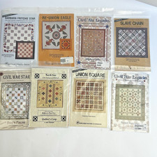 Quilt Patterns Vintage Lot of 8 Civil War Themes Designs READ
