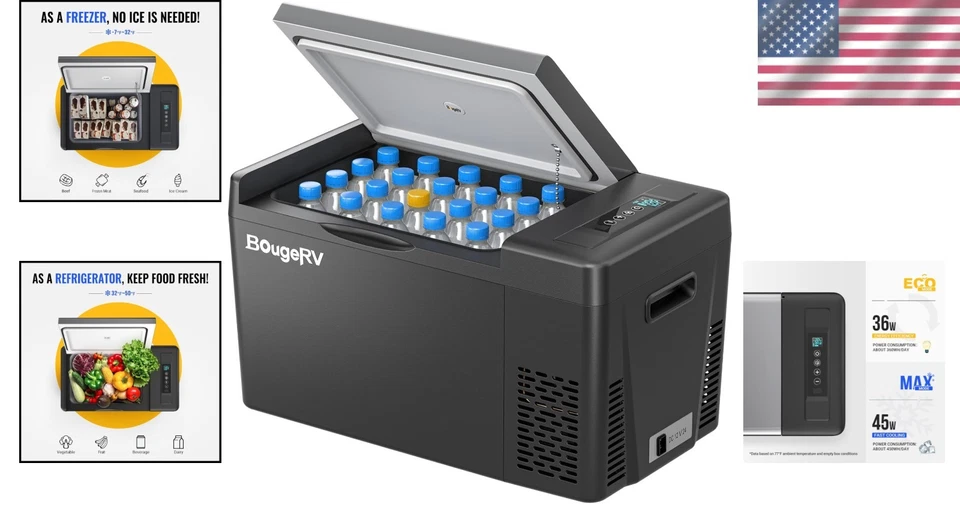 Lightweight 12 Volt Refrigerator with 3-Level Battery Protection for Travel - Image 2 of 4