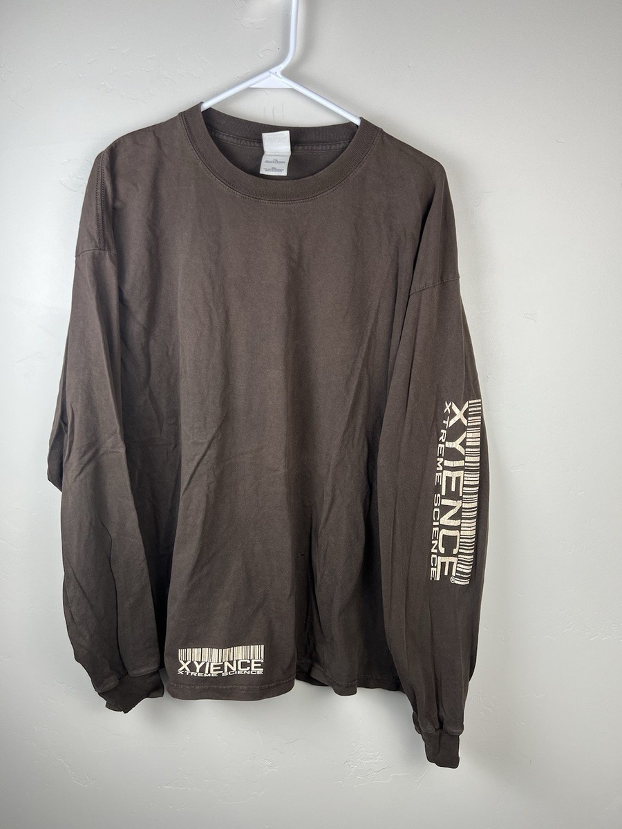Vintage 2000s XYIENCE Xtreme Science Hoodie Brown Size 2XL Y2K