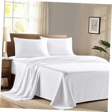 100 Egyptian Cotton Size Sheet Set - 600 Series Refined Collection Queen White