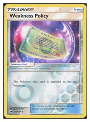 Weakness Policy 126/147 Burning Shadows Reverse Holo