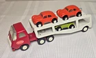 VINTAGE - TONKA Car carrier Set 55010 with 3 ORIGINAL VW Beetles