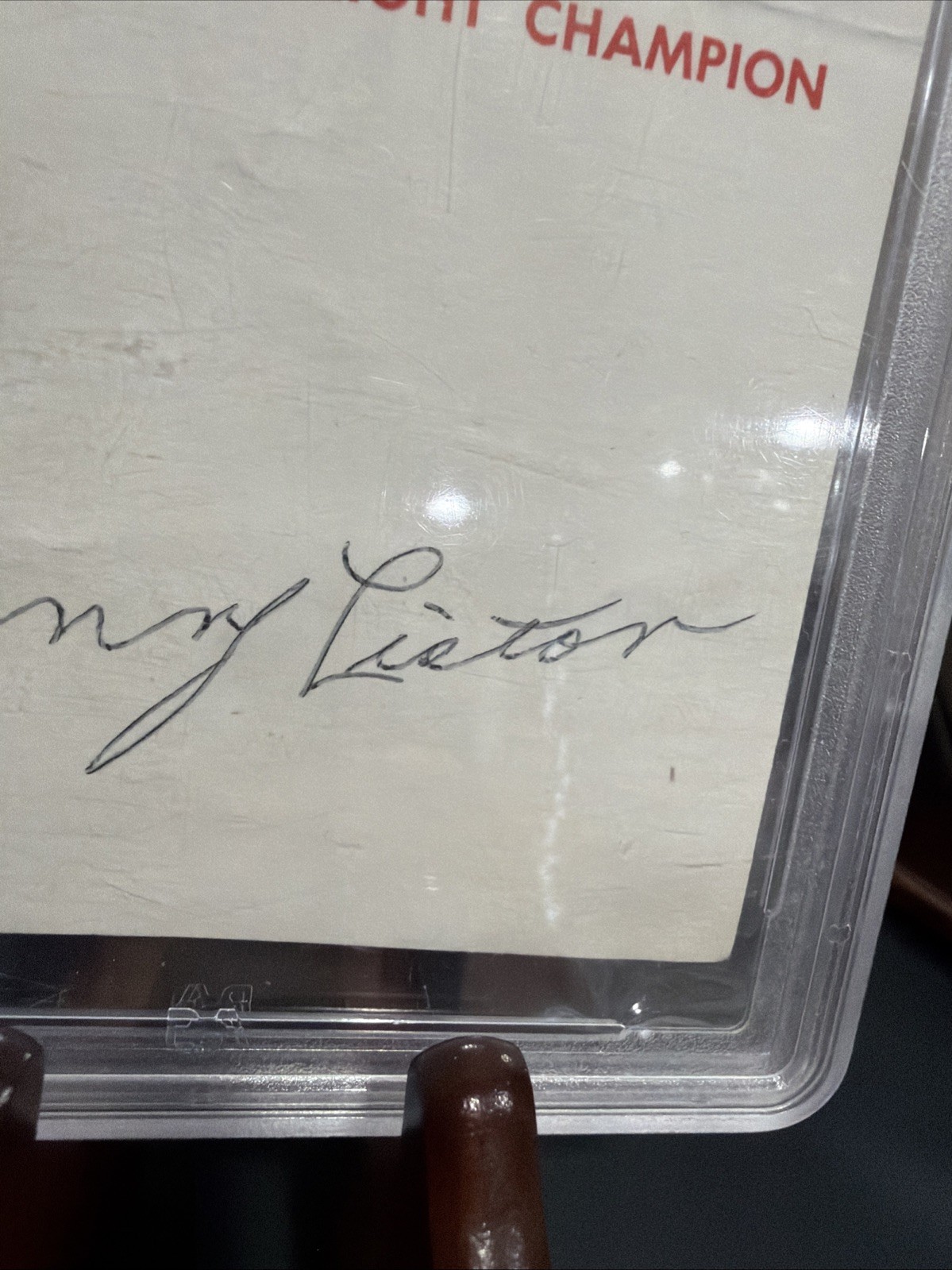 Sonny Liston Autograph Card, Signed 1962-1964. Auto Boxing Rare Legend Psa Slab view 16