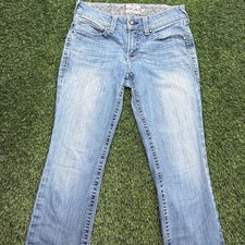 Ariat Straight Jeans Womens 29S 29x29 Blue Denim Light Wash READ