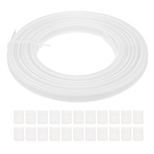 10 Yard 8mm Wide Polyester Low Density Corset Boning with 40 Pcs End Cap,Beige