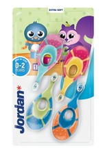 Baby Toothbrush 0-2 Years, Soft Bristles, BPA Free, Green Blue, 4 Pack
