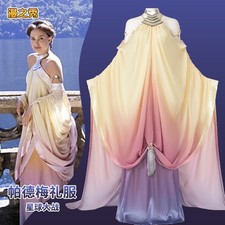 Star Wars Padme Amidala Cosplay Lake Dress Space Battle Costume